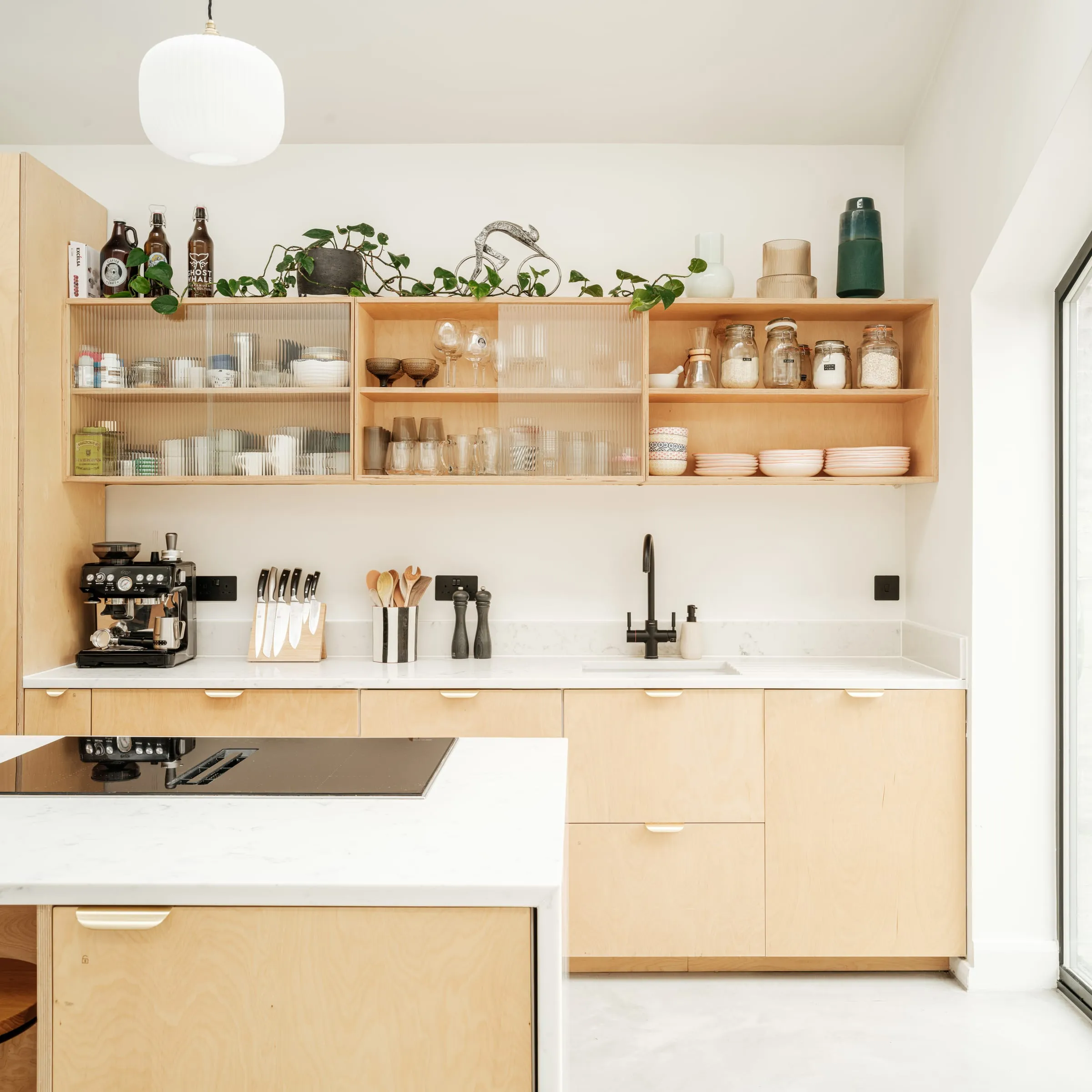 The open-plan kitchen and rear extension in Walthamstow